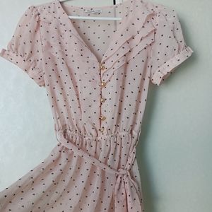 Charlotte Russe sheer pink dress with hearts